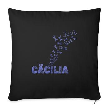 Geschenk für Cäcilia - Sofakissenbezug 45 x 45 cm - Schwarz - Vorne