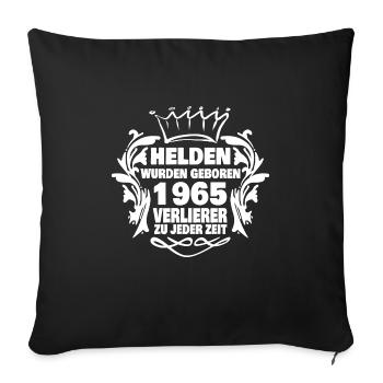 Héros 1965 - Housse de coussin décorative 45 x 45 cm - noir - Devant