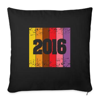 2016 - Sofa pillowcase 17,3'' x 17,3'' (45 x 45 cm) - black - Front