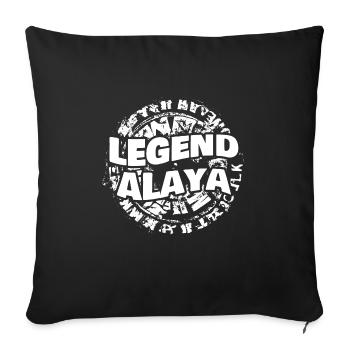 Alaya as a woman - Sofa pillowcase 17,3'' x 17,3'' (45 x 45 cm) - black - Front