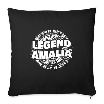 Mme Amalia - Housse de coussin décorative 45 x 45 cm - noir - Devant