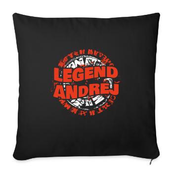 Man Andrej - Sofa pillowcase 17,3'' x 17,3'' (45 x 45 cm) - black - Front