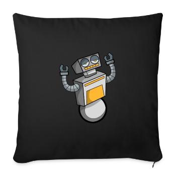Roboter - Sofakissenbezug 45 x 45 cm - Schwarz - Vorne