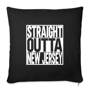 New Jersey - Sofa pillowcase 17,3'' x 17,3'' (45 x 45 cm) - black - Front