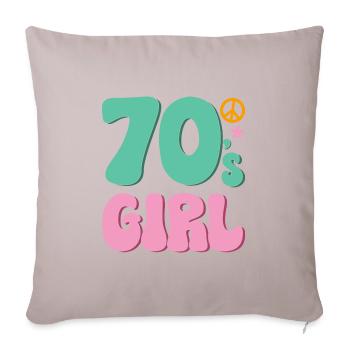 70s Girl 70s Girl Hippie - Sofa pillowcase 17,3'' x 17,3'' (45 x 45 cm) - light taupe - Front