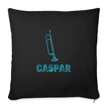 Blasmusik Caspar - Sofakissenbezug 45 x 45 cm - Schwarz - Vorne