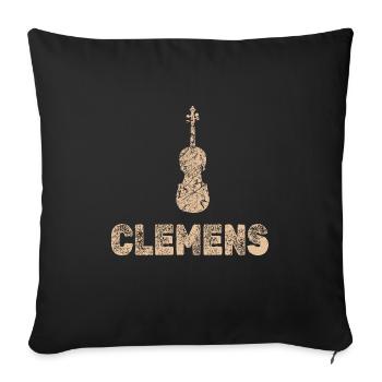 Viola Clemens - Sofa pillowcase 17,3'' x 17,3'' (45 x 45 cm) - black - Front