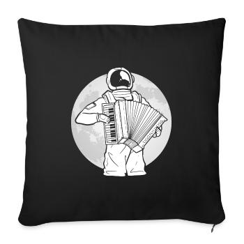 Accordion - Sofa pillowcase 17,3'' x 17,3'' (45 x 45 cm) - black - Front