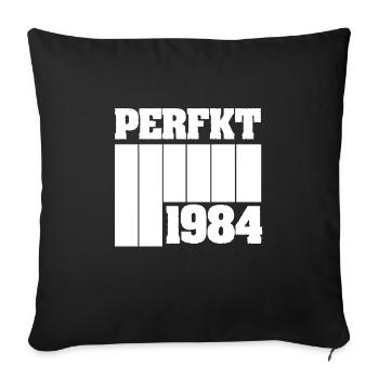 Millésime unique en 1984 - Housse de coussin décorative 45 x 45 cm - noir - Devant