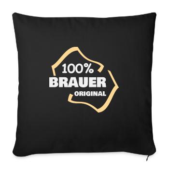 Brewer as a profession - Sofa pillowcase 17,3'' x 17,3'' (45 x 45 cm) - black - Front