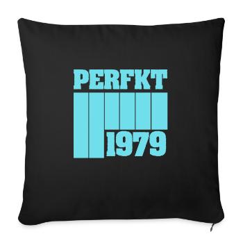 1979 - Sofa pillowcase 17,3'' x 17,3'' (45 x 45 cm) - black - Front