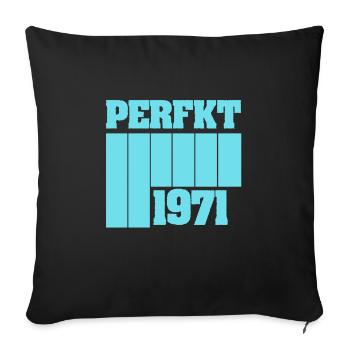 1971 - Sofa pillowcase 17,3'' x 17,3'' (45 x 45 cm) - black - Front