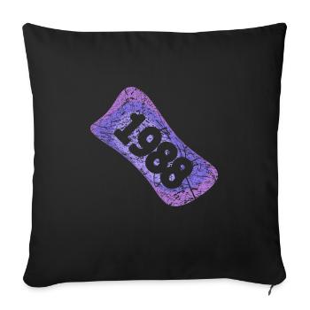 Réunion de classe 1988 - Housse de coussin décorative 45 x 45 cm - noir - Devant