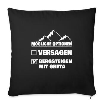 Berg Greta - Sofakissenbezug 45 x 45 cm - Schwarz - Vorne