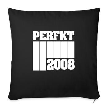 Year: 2008 - Sofa pillowcase 17,3'' x 17,3'' (45 x 45 cm) - black - Front