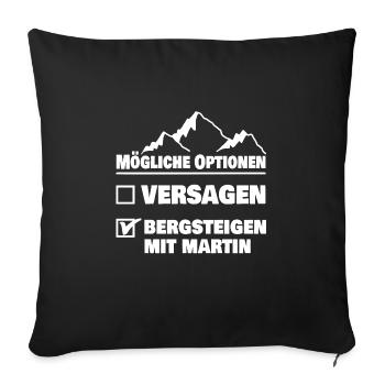 Martin - Sofakissenbezug 45 x 45 cm - Schwarz - Vorne