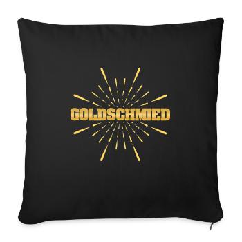 Goldschmied - Sofakissenbezug 45 x 45 cm - Schwarz - Vorne
