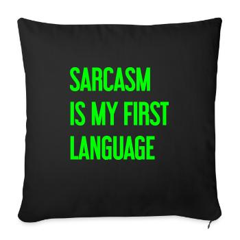 Sarkasmus-Profi - Sofakissenbezug 45 x 45 cm - Schwarz - Vorne
