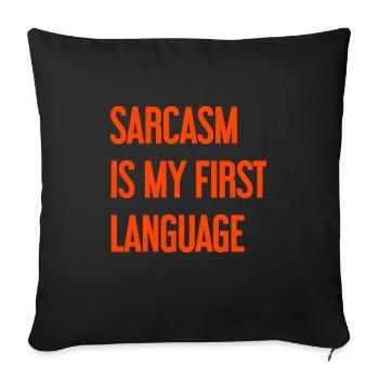 Sarkasmus-Profi - Sofakissenbezug 45 x 45 cm - Schwarz - Vorne