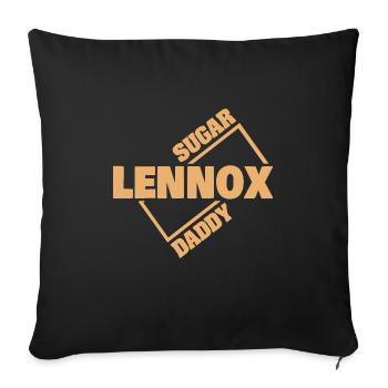 Cadeau pour Lennox - Housse de coussin décorative 45 x 45 cm - noir - Devant