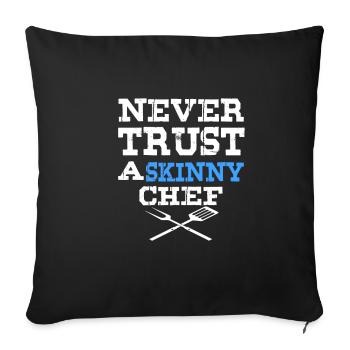 Barbecue BBQ Grill Chef Grillmeister Gift Idea - Sofa pillowcase 17,3'' x 17,3'' (45 x 45 cm) - black - Front