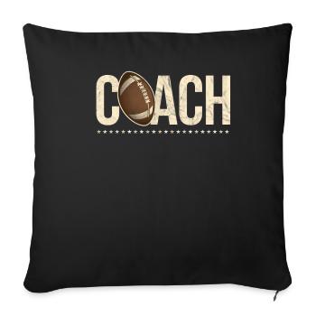 Chic Rugby Coach Shirt Gift Idea - Sofa pillowcase 17,3'' x 17,3'' (45 x 45 cm) - black - Front