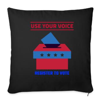 Use Voix Vote Vote USA Patriot Idée cadeau - Housse de coussin décorative 45 x 45 cm - noir - Devant