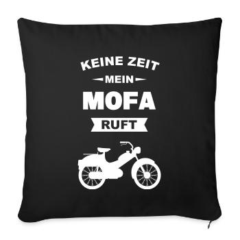 Mofa Moped Mofafahrer Mopedfahrer Mopeds Mokick - Sofakissenbezug 45 x 45 cm - Schwarz - Vorne