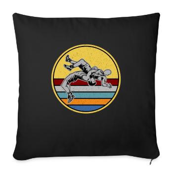 Ringen Ringer Kampfsport Sport Ringkampf Freistil - Sofakissenbezug 45 x 45 cm - Schwarz - Vorne