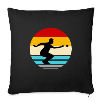 Boule Petanque Boccia Boule Player Boules Ball - Sofa pillowcase 17,3'' x 17,3'' (45 x 45 cm) - black - Front
