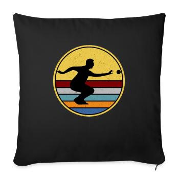 Boule Petanque Boccia Boule Player Boules Ball - Sofa pillowcase 17,3'' x 17,3'' (45 x 45 cm) - black - Front