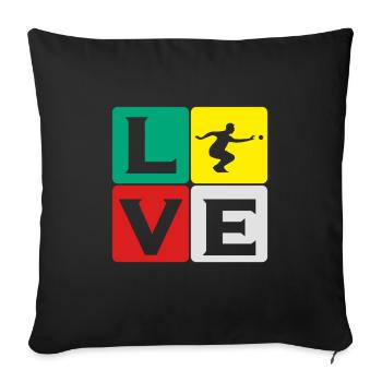 Boule Petanque Boccia Boule Player Boules Ball - Sofa pillowcase 17,3'' x 17,3'' (45 x 45 cm) - black - Front