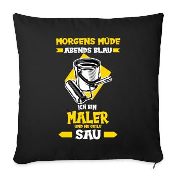 Maler und Lackierer Maler Lackierer Handwerker - Sofakissenbezug 45 x 45 cm - Schwarz - Vorne