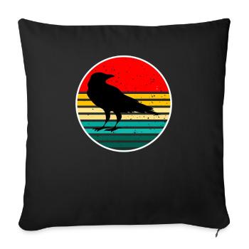Raven Raven Bird Crow Crow Flying Animal Birds - Sofa pillowcase 17,3'' x 17,3'' (45 x 45 cm) - black - Front