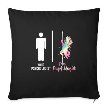 Psychology psychologist therapist gift psyche - Sofa pillowcase 17,3'' x 17,3'' (45 x 45 cm) - black - Front