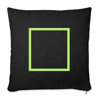 Square Square Pattern - Sofa pillowcase 17,3'' x 17,3'' (45 x 45 cm) - black - Front