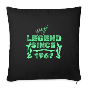 1967 - Sofa pillowcase 17,3'' x 17,3'' (45 x 45 cm) - black - Front