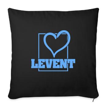 Bachelor Levent - Sofa pillowcase 17,3'' x 17,3'' (45 x 45 cm) - black - Front