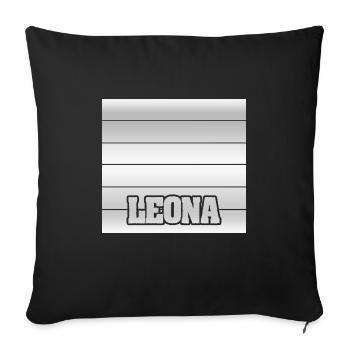 Daughter Leona - Sofa pillowcase 17,3'' x 17,3'' (45 x 45 cm) - black - Front