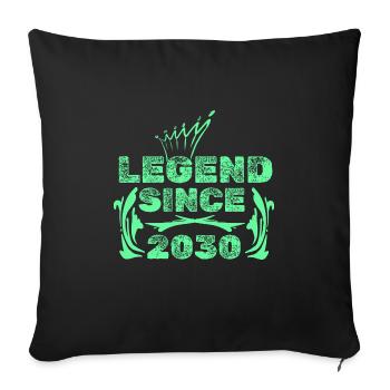 2030 - Sofa pillowcase 17,3'' x 17,3'' (45 x 45 cm) - black - Front