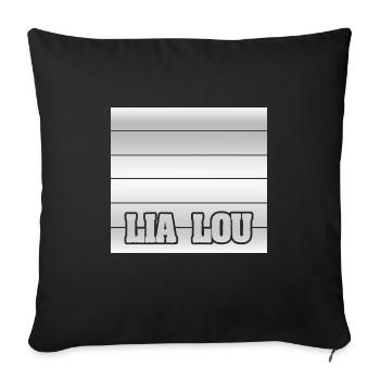 Lia Lou - Housse de coussin décorative 45 x 45 cm - noir - Devant