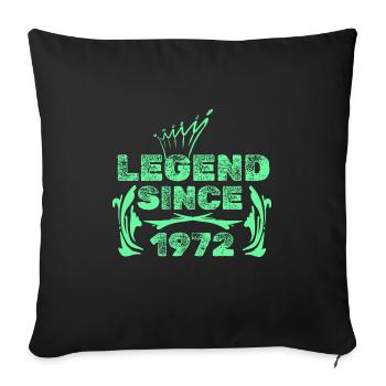 1972 - Sofa pillowcase 17,3'' x 17,3'' (45 x 45 cm) - black - Front