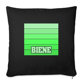 Biene als Tochter - Sofakissenbezug 45 x 45 cm - Schwarz - Vorne