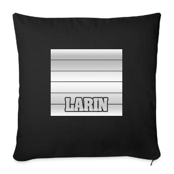 Daughter Larin - Sofa pillowcase 17,3'' x 17,3'' (45 x 45 cm) - black - Front