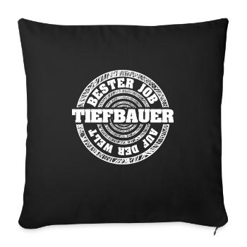 Job Civil Engineer - Sofa pillowcase 17,3'' x 17,3'' (45 x 45 cm) - black - Front