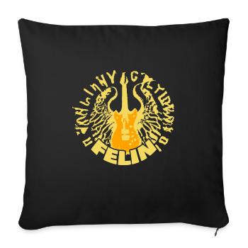 Gitarre Felin - Sofakissenbezug 45 x 45 cm - Schwarz - Vorne
