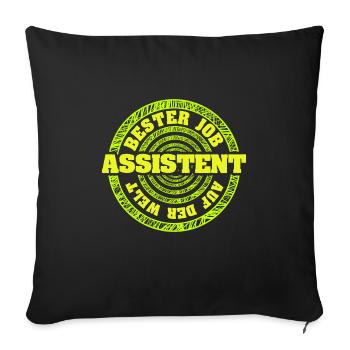 Assistant - Sofa pillowcase 17,3'' x 17,3'' (45 x 45 cm) - black - Front