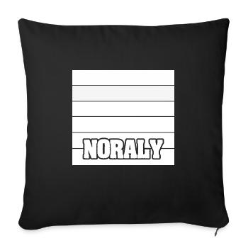 Woman's name Noraly - Sofa pillowcase 17,3'' x 17,3'' (45 x 45 cm) - black - Front