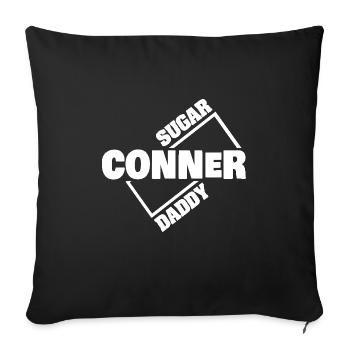 Conner - Housse de coussin décorative 45 x 45 cm - noir - Devant