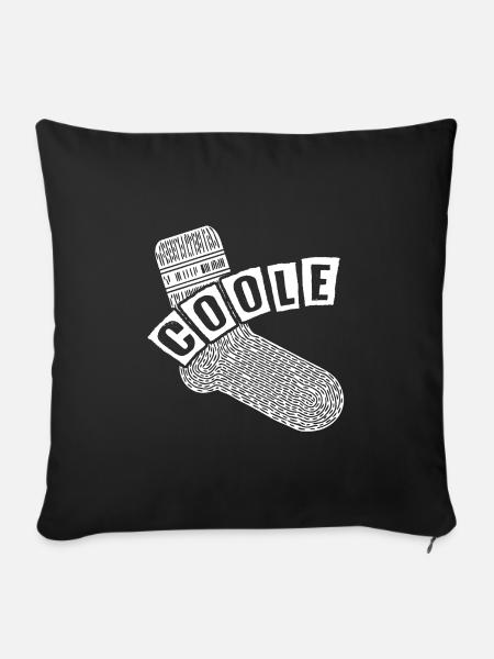 Coole Socke - lustiges Motivationsdesign - Sofakissenbezug 45 x 45 cm - Schwarz